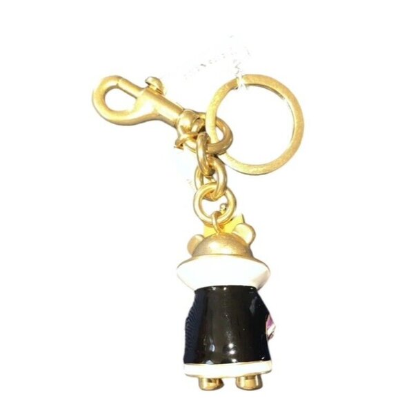 NEW Coach Disney Evil Queen Bear Bag Charm Keyring Key Chain Metal CC345 NWTs - Picture 10 of 11